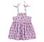 Piupiuchick,short dress |  purple & white checkered w/ cherries